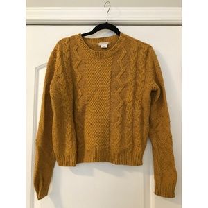 Cooperative Mustard Cable Knit Sweater
